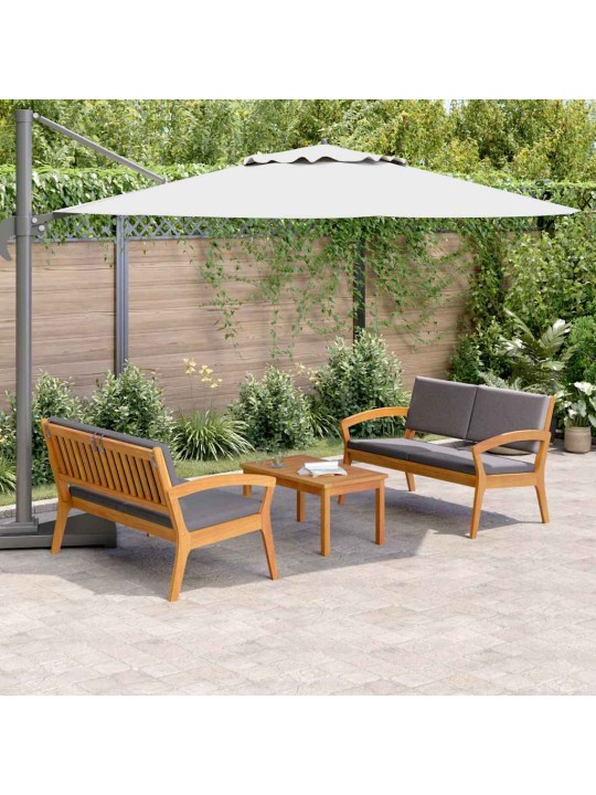 Bistro komplekts 3 pcs brūna 75 x 45 x 38cm akācijas masīvkoks