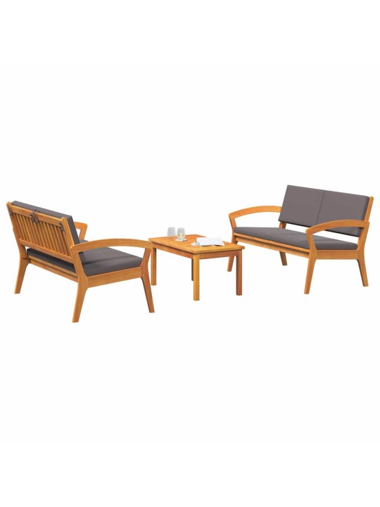 Bistro komplekts 3 pcs brūna 75 x 45 x 38cm akācijas masīvkoks