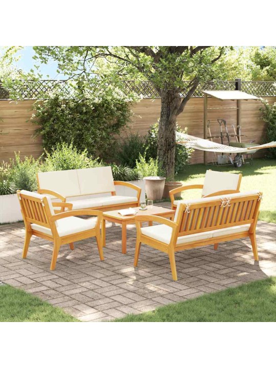 Bistro komplekts 5 pcs brūna 75 x 45 x 38cm akācijas masīvkoks