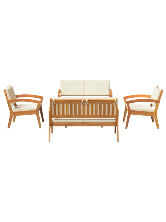 Bistro komplekts 5 pcs brūna 75 x 45 x 38cm akācijas masīvkoks
