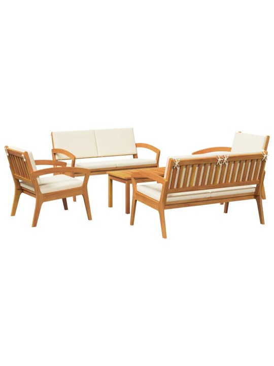 Bistro komplekts 5 pcs brūna 75 x 45 x 38cm akācijas masīvkoks