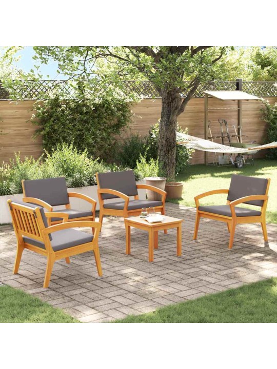 Bistro komplekts 5 pcs brūna 45 x 45 x 38cm akācijas masīvkoks
