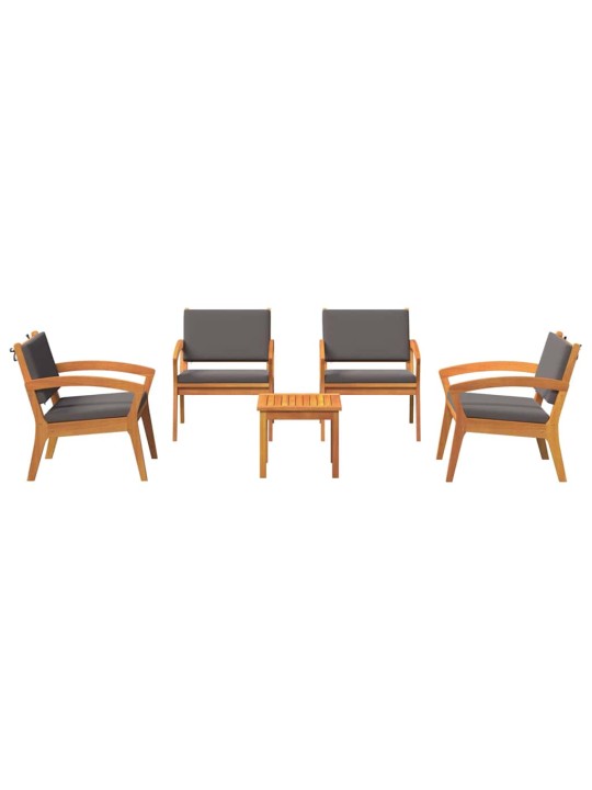 Bistro komplekts 5 pcs brūna 45 x 45 x 38cm akācijas masīvkoks