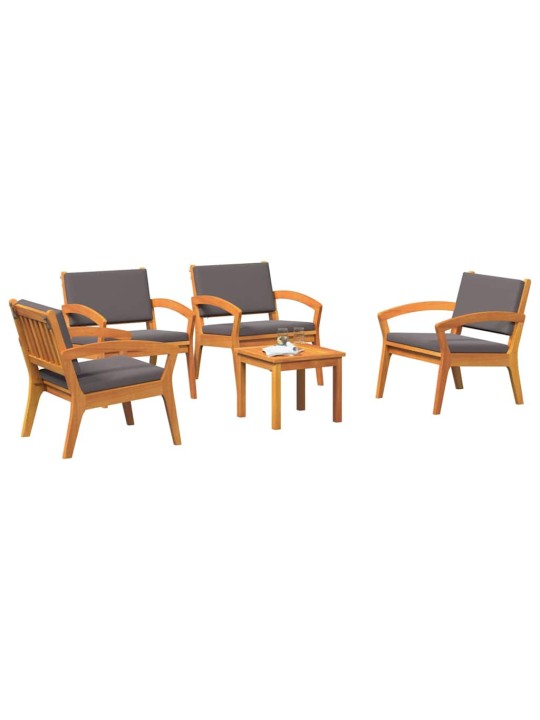 Bistro komplekts 5 pcs brūna 45 x 45 x 38cm akācijas masīvkoks