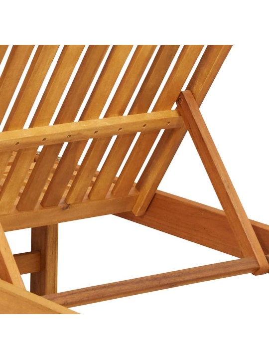 Sauļošanās krēsls ar spilvenu 2 pcs brūna 63 x 199 x 85cm