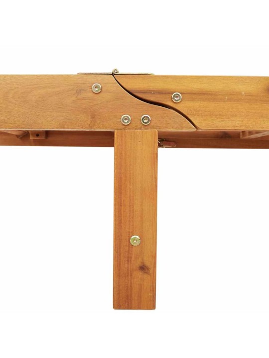 Sauļošanās krēsls ar spilvenu 2 pcs brūna 63 x 199 x 85cm