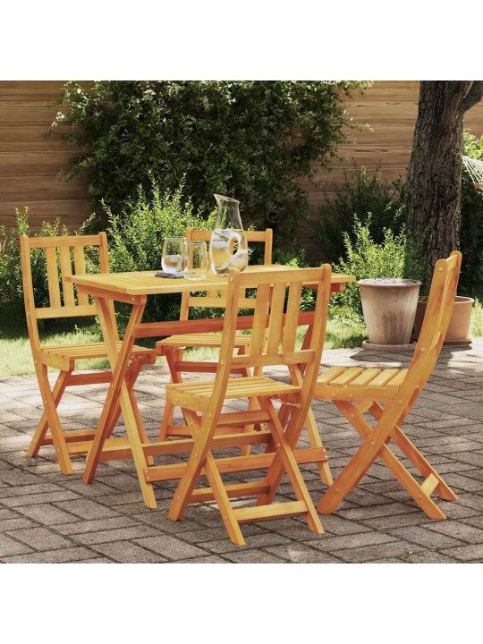 Dārza krēsls 4 pcs brūna 36 x 46 x 86cm akācijas masīvkoks