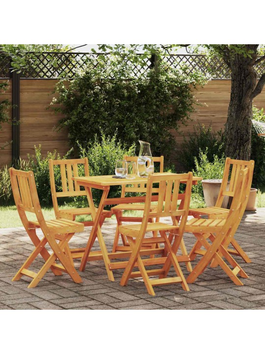 Dārza krēsls 6 pcs brūna 36 x 46 x 86cm akācijas masīvkoks