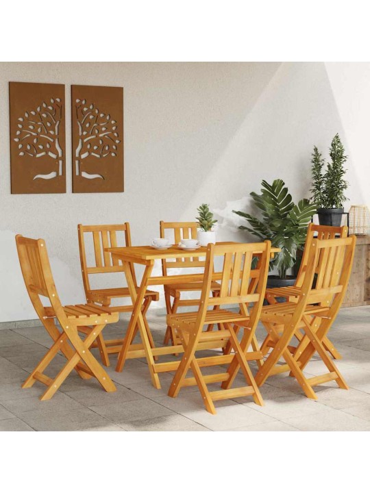 Dārza krēsls 6 pcs brūna 36 x 46 x 86cm akācijas masīvkoks