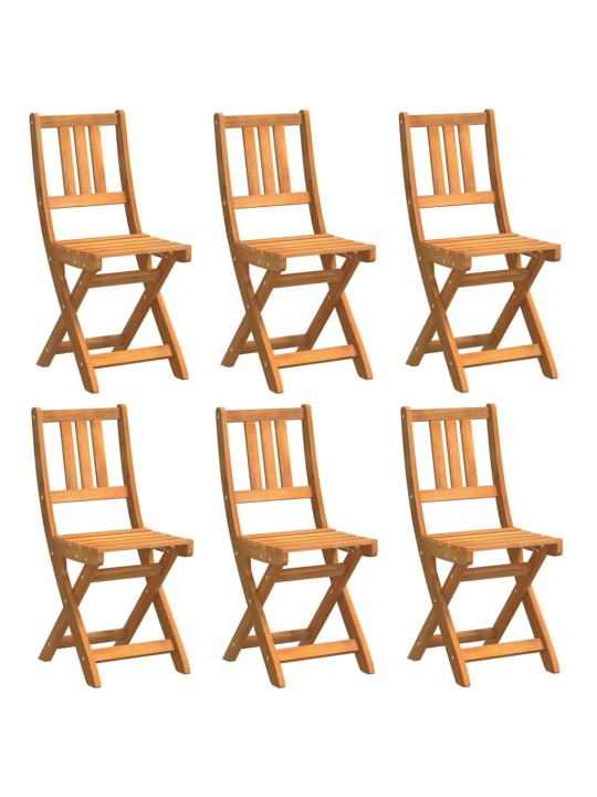 Dārza krēsls 6 pcs brūna 36 x 46 x 86cm akācijas masīvkoks