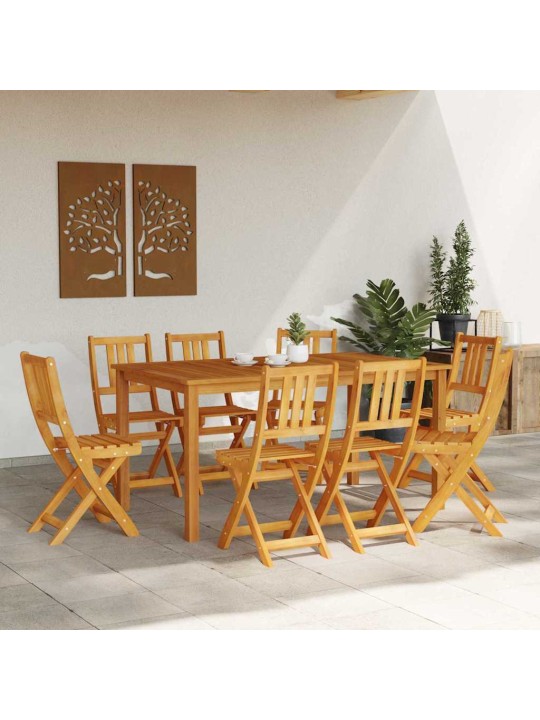 Dārza krēsls 8 pcs brūna 36 x 46 x 86cm akācijas masīvkoks