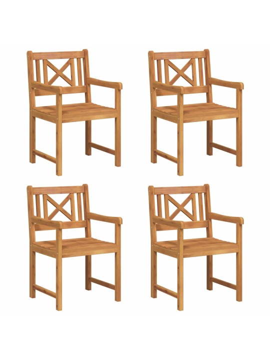 Dārza krēsls 4 pcs brūna 56 x 56 x 90 cm akācijas masīvkoks