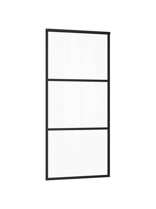 Bīdāmās durvis ar stiprinājumiem, stikls, alumīnijs, 90x205 cm