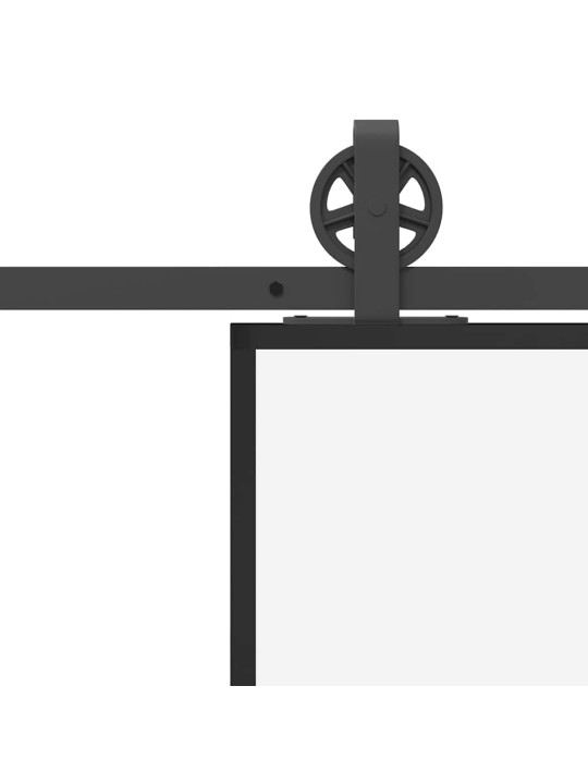 Bīdāmās durvis ar stiprinājumiem 102x205 cm stikls&alumīnijs