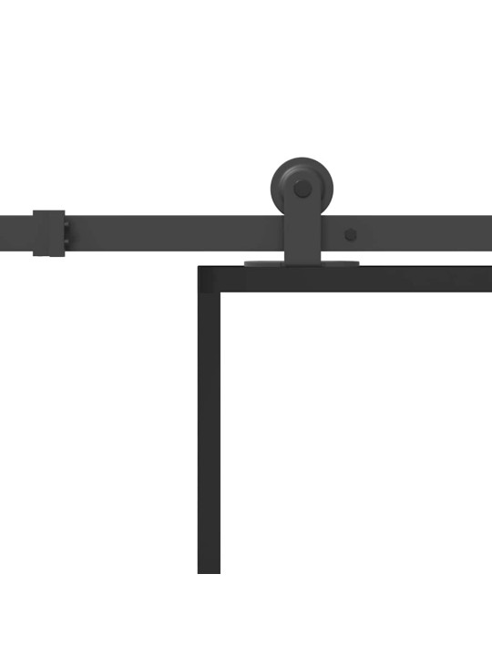 Bīdāmās durvis ar stiprinājumiem 102x205 cm stikls&alumīnijs