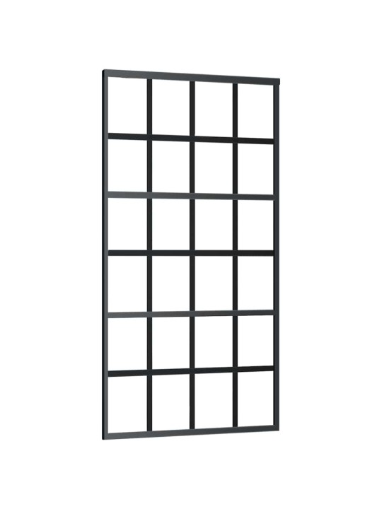 Bīdāmās durvis ar stiprinājumiem 102x205 cm stikls&alumīnijs