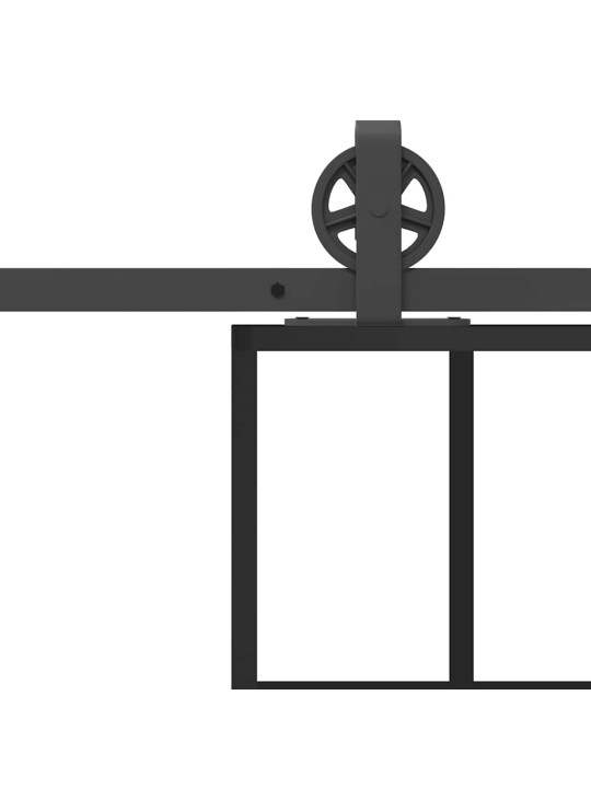 Bīdāmās durvis ar stiprinājumiem 102x205 cm stikls&alumīnijs