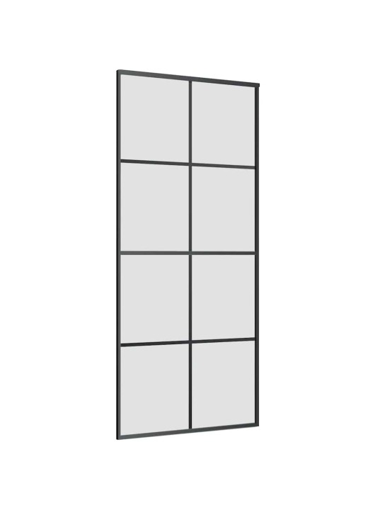 Bīdāmās durvis ar stiprinājumiem, stikls, alumīnijs, 90x205 cm