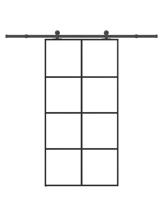 Bīdāmās durvis, stiprinājumi, stikls, alumīnijs, 102,5x205 cm