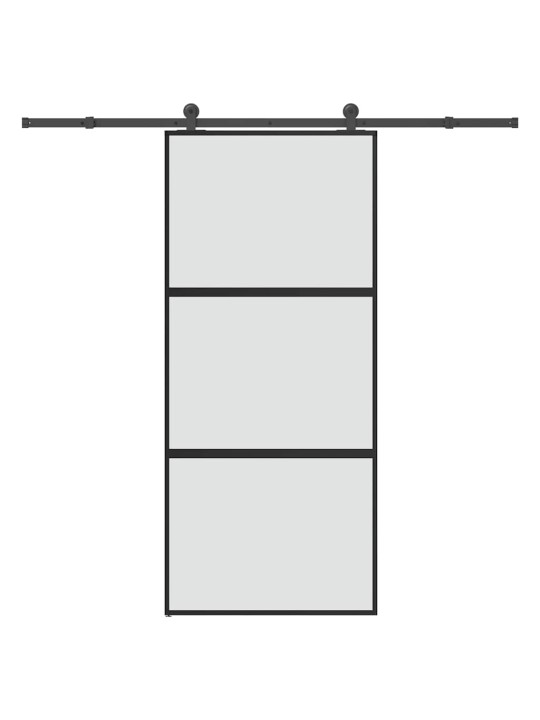 Bīdāmās durvis ar aparatūras komplektu 90x205 cm rūdīts stikls