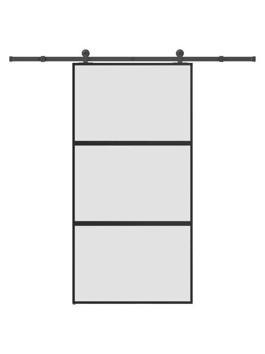 Bīdāmās durvis aparatūras komplektu 102,5x205 cm rūdīts stikls