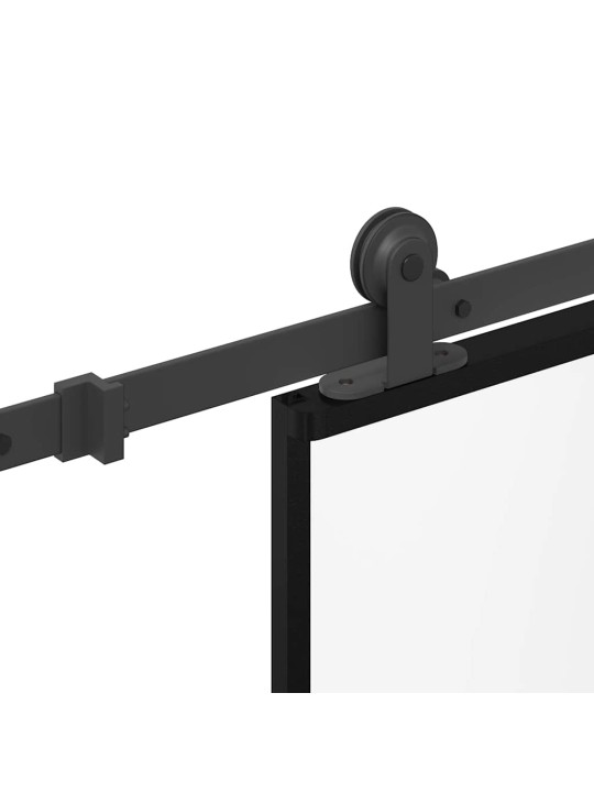 Bīdāmās durvis ar aparatūras komplektu 90x205 cm rūdīts stikls