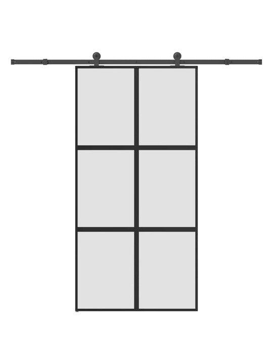 Bīdāmās durvis aparatūras komplektu 102,5x205 cm rūdīts stikls