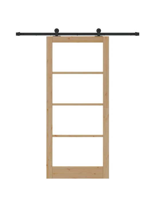 Bīdāmās durvis manuāls brūna 93 x 211 cm koks un metāls