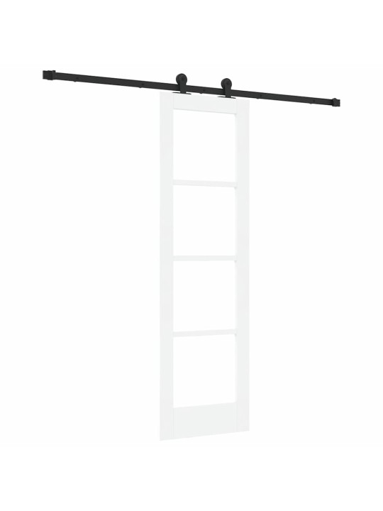 Bīdāmās durvis manuāls balts 61 x 198.5 cm koks un metāls
