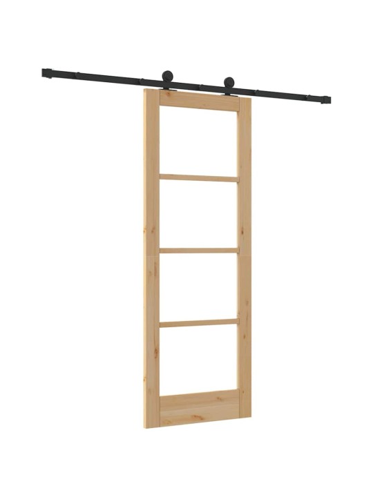 Bīdāmās durvis manuāls brūna 73.5 x 198.5 cm koks un metāls