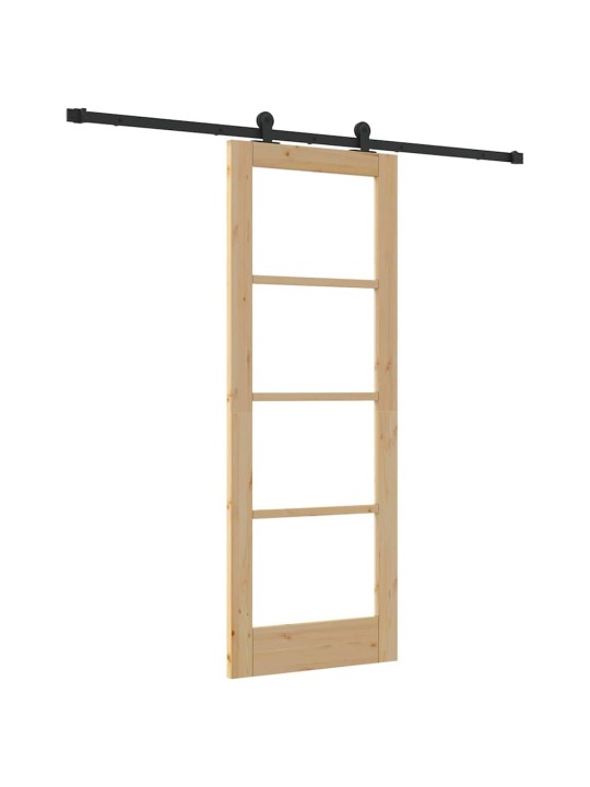 Bīdāmās durvis manuāls brūna 73.5 x 198.5 cm koks un metāls