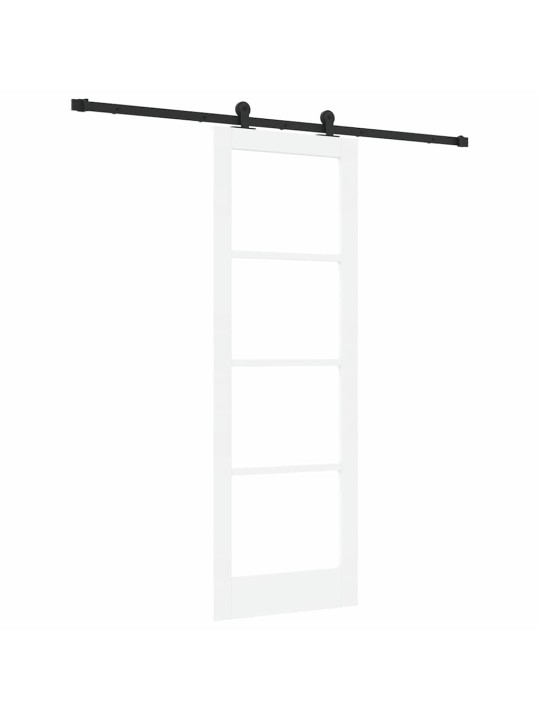 Bīdāmās durvis manuāls balts 73.5 x 211 cm koks un metāls