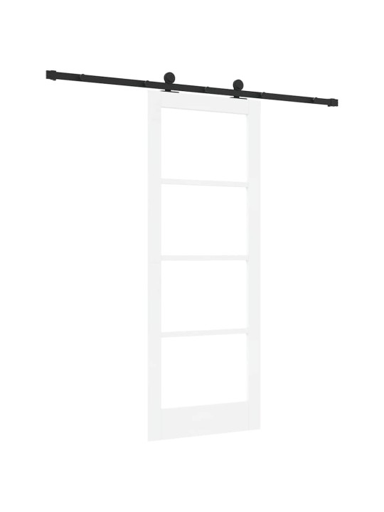 Bīdāmās durvis manuāls balts 78 x 202 cm koks un metāls