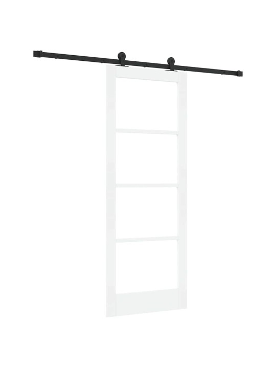 Bīdāmās durvis manuāls balts 78 x 202 cm koks un metāls