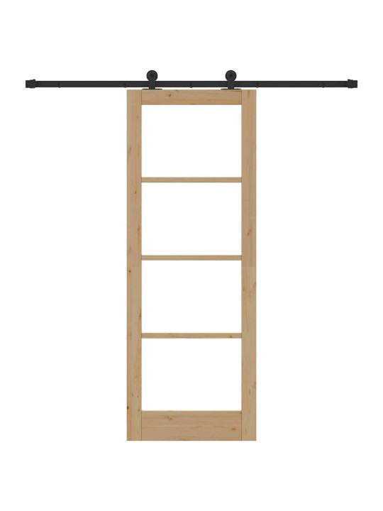 Bīdāmās durvis manuāls brūna 78 x 211 cm koks un metāls