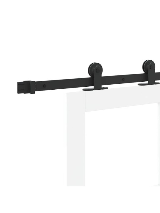 Bīdāmās durvis manuāls balts 78 x 211 cm koks un metāls
