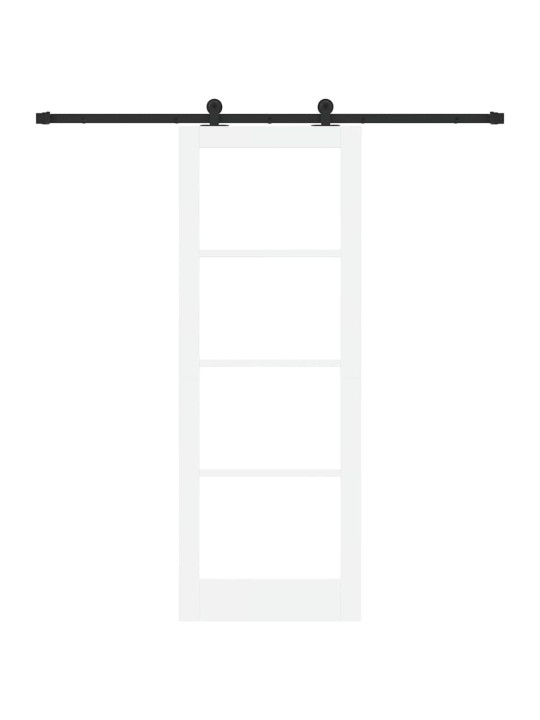 Bīdāmās durvis manuāls balts 78 x 211 cm koks un metāls