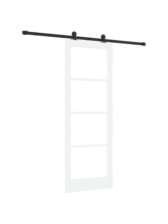 Bīdāmās durvis manuāls balts 78 x 211 cm koks un metāls