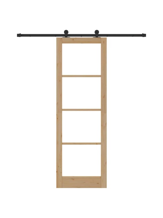 Bīdāmās durvis manuāls brūna 78 x 232 cm koks un metāls