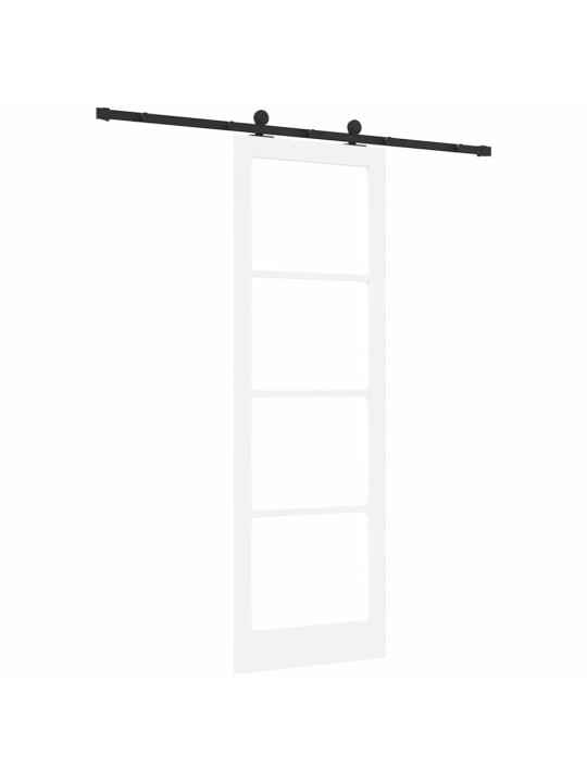 Bīdāmās durvis manuāls balts 78 x 232 cm koks un metāls
