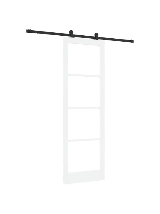Bīdāmās durvis manuāls balts 78 x 232 cm koks un metāls