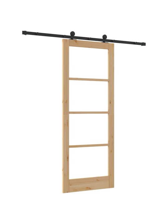 Bīdāmās durvis manuāls brūna 83 x 211 cm koks un metāls