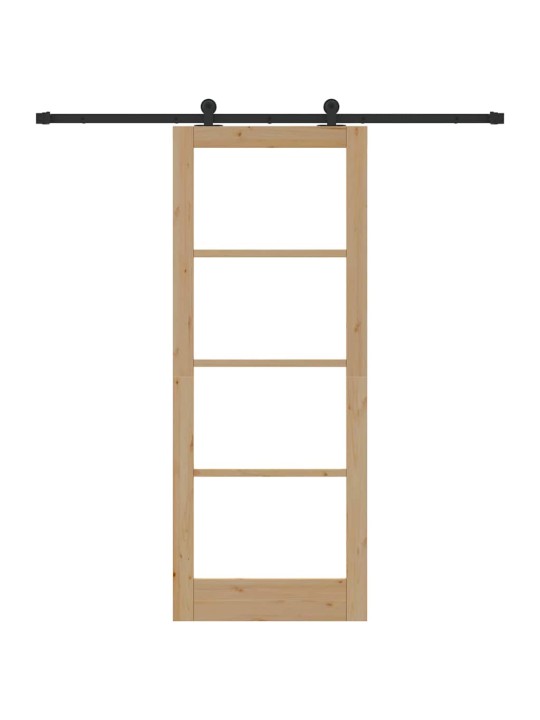 Bīdāmās durvis manuāls brūna 83 x 211 cm koks un metāls
