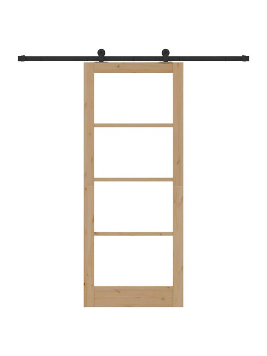 Bīdāmās durvis manuāls brūna 86 x 211 cm koks un metāls
