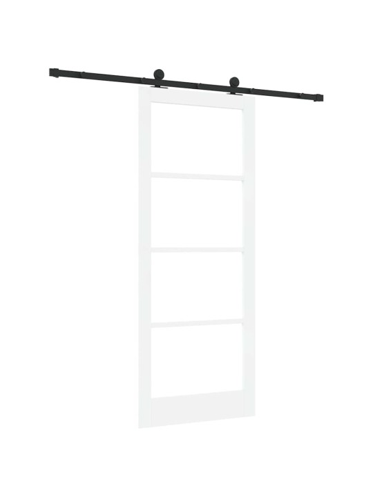 Bīdāmās durvis manuāls balts 86 x 211 cm koks un metāls