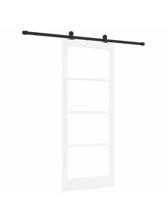 Bīdāmās durvis manuāls balts 86 x 211 cm koks un metāls