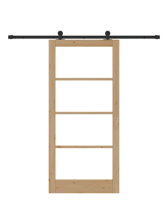 Bīdāmās durvis manuāls brūna 93 x 202 cm koks un metāls