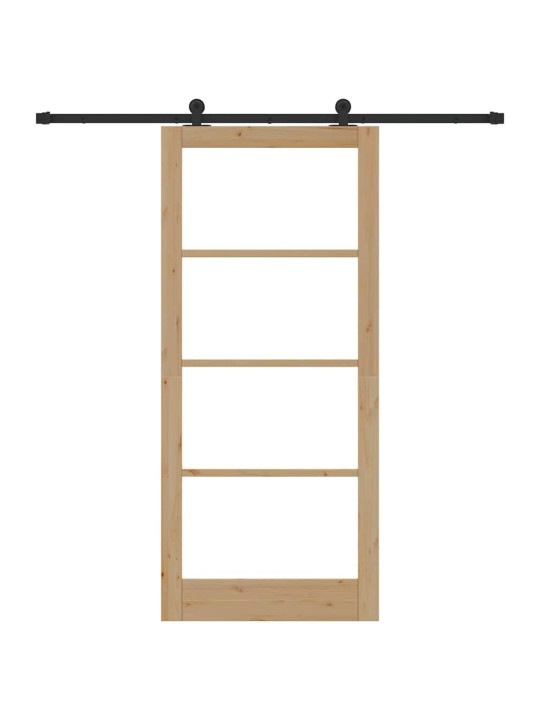 Bīdāmās durvis manuāls brūna 93 x 211 cm koks un metāls