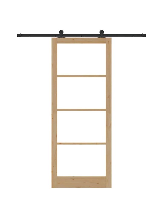 Bīdāmās durvis manuāls brūna 93 x 232 cm koks un metāls