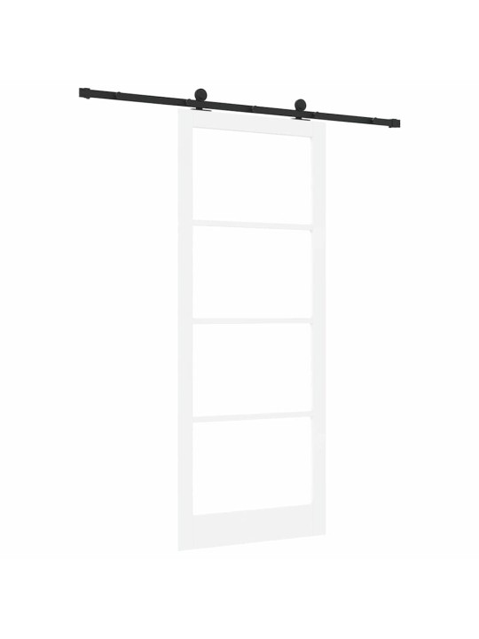 Bīdāmās durvis manuāls balts 93 x 232 cm koks un metāls